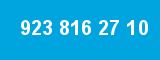923 816 27 10 923 816 27 10